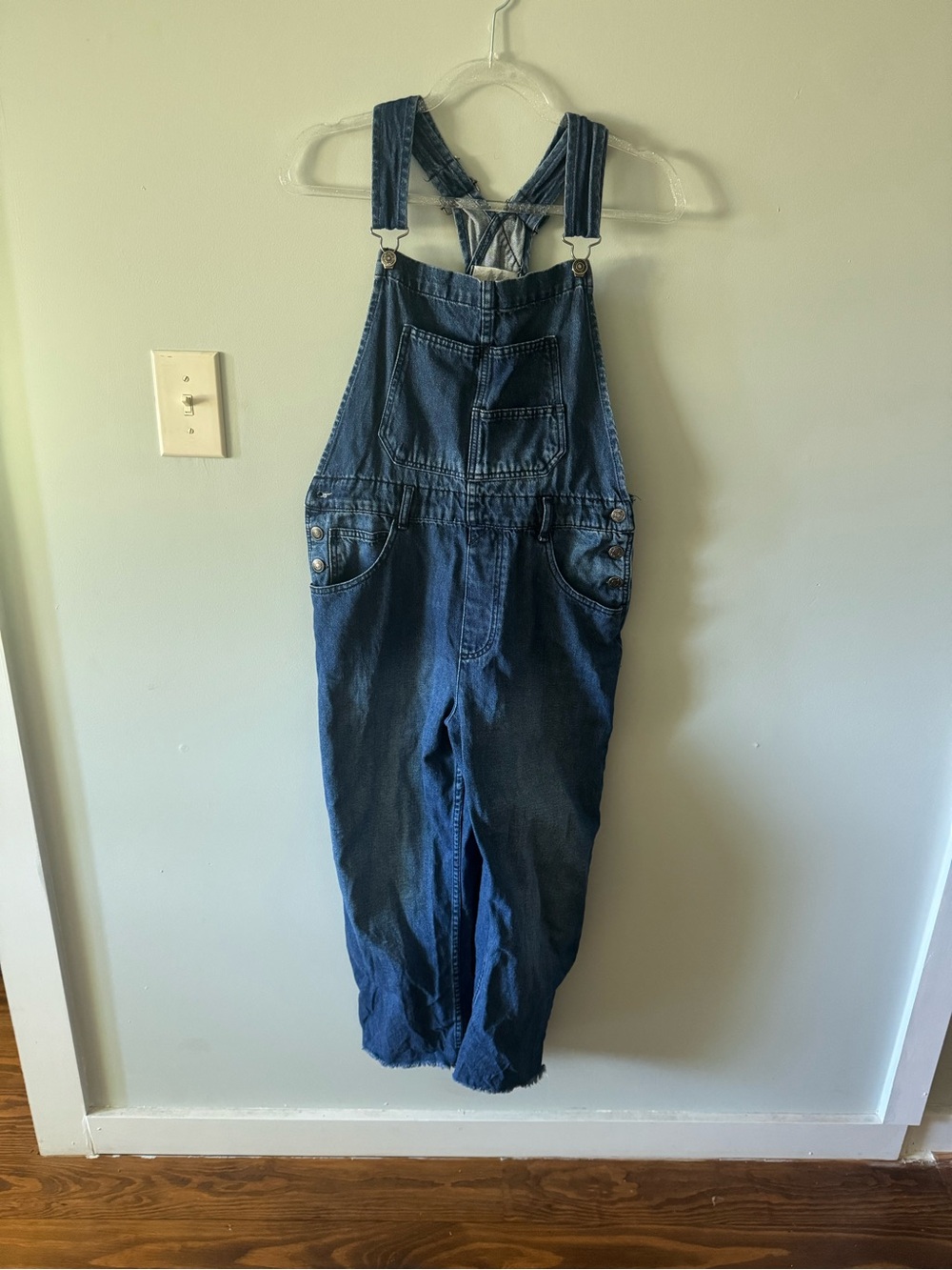 We The Free Dark Blue Denim Women's Overalls